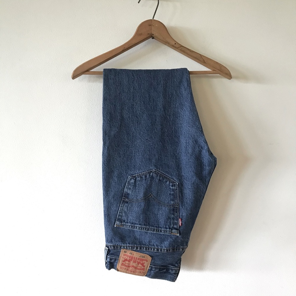 Vintage Levi’s 501 Dark Wash Denim Jeans 👖33 x 30